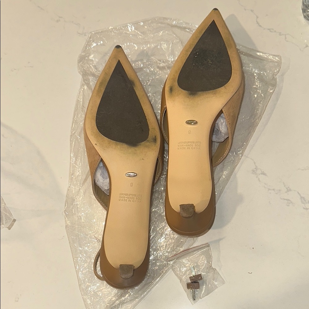 Tony Bianco Tan Slingback Women's Shoes - Picture 8 of 9